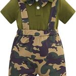 BFUSTYLE Baby Boy Romper 2 in 1 Bodysuit Short Sleeve Outfits with Bowtie 0-24M